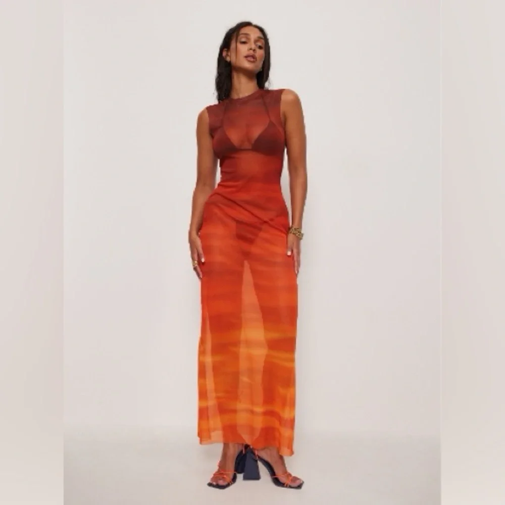 Na-Kd x Elin Warnqvist sunset mesh dress, medium, NWT - Picture 5 of 12